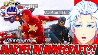 THE AIRPORT FIGHT WAS IN MINECRAFT?? React to Mork Civil War Airport SceneMinecraft! (VTuber React)