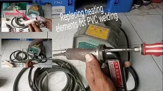 Replacing heating elements for PVC welding