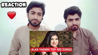 Top 100 Songs Of Alka Yagnik | Random 100 Hit Songs Of Alka Yagnik | Reaction
