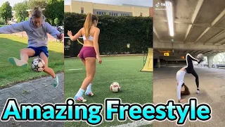 Epic Girls Freestyle Football Skills | TikTok Compilation