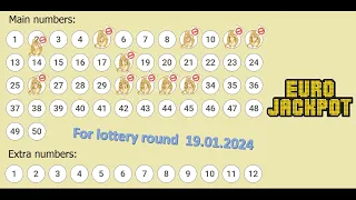 Eurojackpot 19.01.2024. Get more winning draws by excluding low chance balls!