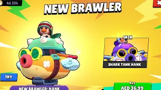 UNLOCKED HANK BRAWLER - UNLOCKED NEW SKIN (SHARK TANK HANK) FOR HANK BRAWL STARS