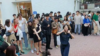 [STREET ARTIST] YU KAGAWA, JAPANESE ARTIST. INTERACTIVE HONGDAE BUSKING. 240504.