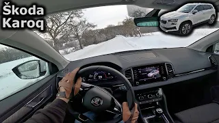 2023 Škoda Karoq 1.0 TSI | winter & snow POV test drive