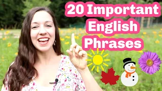 20 Important English Phrases: for the seasons❄️🌸🌞🍁