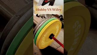 Hubby VS Wifey 🥵 #couplegoals #gymworkout #gymlife #gymlover #youtubeshorts