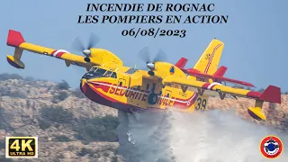 INCENDIE A ROGNAC Moyens Humains et Matériels 3 CANADAIR - 1 HBE H225 SUPER PUMA