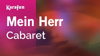 Mein Herr - Cabaret | Karaoke Version | KaraFun