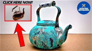 EXTREMELY Corroded Copper Tea Kettle - Perfect Restoration