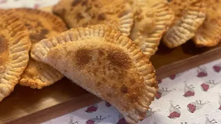 Fried Chicken Dumplings “Chebureki” Very Crispy Outside and Juicy Inside