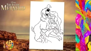 Coloring The Little Mermaid : Ariel, Max & Sebastian  | Coloring pages  | Coloring book |