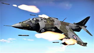 SNEB Rockets Salvo Runs | JUMP JET Harrier GR.1 CAS Gameplay (War Thunder 2.1 NEW POWER)