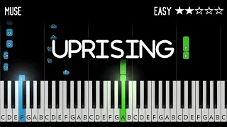 Muse - Uprising - EASY Piano Tutorial