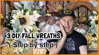 DIY FALL WREATHS  / How To Make 3  Budget Fall Wreath / Ramon At Home