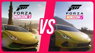 Forza Horizon 5 10th Anniversary - FH2 vs FH5 Intro Comparison