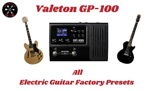 Valeton GP 100 All Electric Guitar Factory Presets