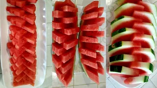 Vlog #47: 3 easy ways to cut watermelon/ 3 cách cắt dưa hấu đẹp mắt đãi khách