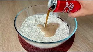Just add Coca Cola to the flour and the bread is ready. New delicious bread recipe.