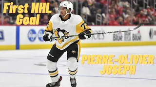 Pierre-Olivier Joseph #73 (Pittsburgh Penguins) first NHL goal Feb 6, 2021