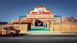 Mater Drive-in Theater Batman & Joker Superheroes vs Villains Disney Cars Toys Movies EPISODE 1😊