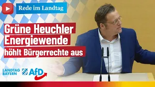 Grüne Heuchelei im Landtag - Mit der Energiewende werden die Bürgerrechte ausgehöhlt!