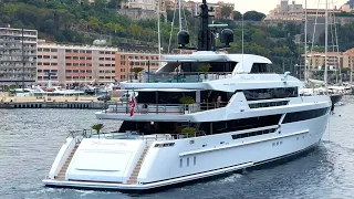 ROSE D'OR 61m•64STEEL ELEGANT SANLORENZO • ARRIVING & DOCKING ALONGSIDE MARINA ​⁠@emmansvlogfr