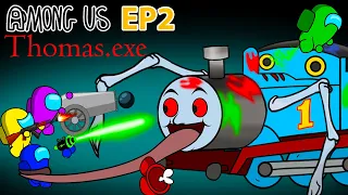 Among Us VS Thomas the train exe part 1 - 어몽어스 VS 좀비 애니메이션 - Peanut Among us Zombie Animation