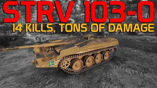 14 Kills and TONS of damage! STRV 103-0 | World of Tanks