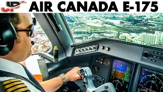 Piloting AIR CANADA E -175 into La Guardia | Cockpit Views