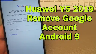 Huawei Y5 2019 AMN-LX9. Remove Google Account, Bypass FRP.