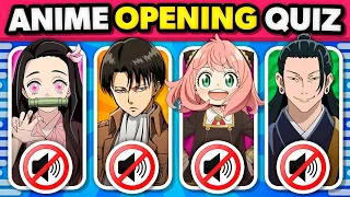 🔇 Guess the Anime Opening But Without Music 🔇 Anime Opening Quiz 🎵 Anime Quiz