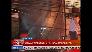 UB: Gusali, nasunog; 3 pamilya, nakaligtas