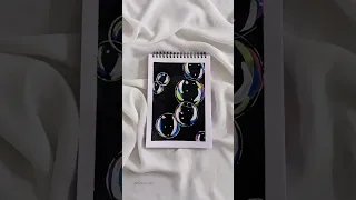Watch till end 🌟 | Easy bubble painting tutorial | Acrylic | Tahoo's Art | #shorts#painting#bubbles