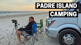 PADRE ISLAND NATIONAL SEASHORE CAMPING on a Beach (vs South Padre Island Texas)