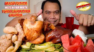 BRAISED PATATIM | MELTS IN YOUR MOUTH | WHOLE LECHON MANOK | CHICHARON | COLLAB  @TATLONG YAGIT VLOG