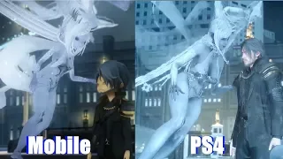 Final Fantasy XV Pocket Editition vs PS4 Summons (Shiva, Leviathan, Ramuh, Bahamut, Titan)