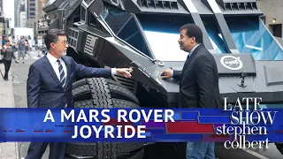 Stephen Drives NASA's Mars Rover With Neil deGrasse Tyson