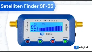 Satelliten Finder Sat Finder Digital SATFINDER SF-55 LCD Display TON HDTV 3D 4K Review HB-Digital