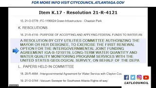 #Atlanta City Council #City Utilities Committee Meeting: October 26, 2021 #atlpol