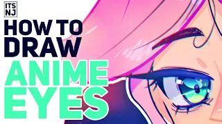 How To Draw Anime Eyes + How To Color Anime Eyes  || Digital Art Tutorial || Krita