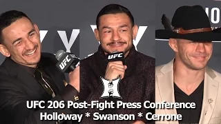 UFC 206 Post-Fight Presser: Interim FW Champ Max Holloway, Cub Swanson + Donald Cerrone (LIVE!)