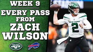 Zach Wilson Highlights - Week 9 - Every Pass vs Bills