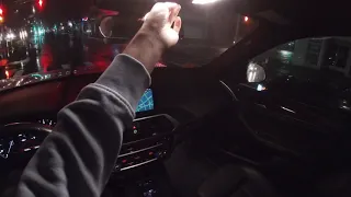 BMW x3 2019 Night Time Driving POV in Rain 🌧