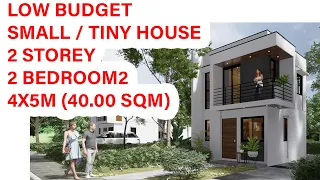 4x5m Small House Low Cost Design Idea Two Story 2 Bedrooms in the Philippines