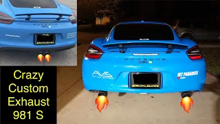 Porsche Cayman S Custom Straight Pipe Installation | Worlds First???