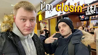 Russian and Italian Having Last Meal in 🇷🇺 McDonald's | Closing in Russia