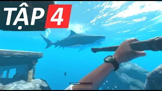 GAME SINH TỒN STRANDED DEEP 2020 TẬP 4 - Solo cá mập, qua đảo mới và cái kết