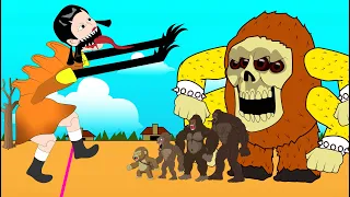 If Evolution Of KONG Vs BOSS DOLL Playing the Squid Game | 어몽어스 오징어 게임 Squid Game Animation