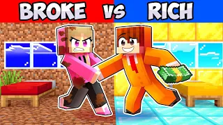 RICH vs BROKE House Challenge in Minecraft!