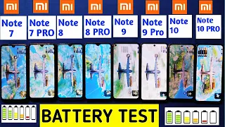 Redmi Note 10 Pro vs Note 10 vs Note 9 Pro vs Note 9 vs Note 8 Pro vs Note 8 |  Battery Drain Test |